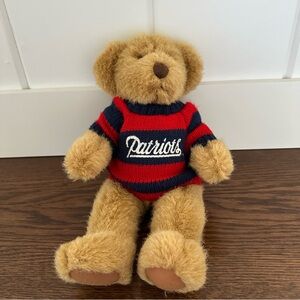 Patriots Teddy Bear with Red and Blue Sweater 10”
